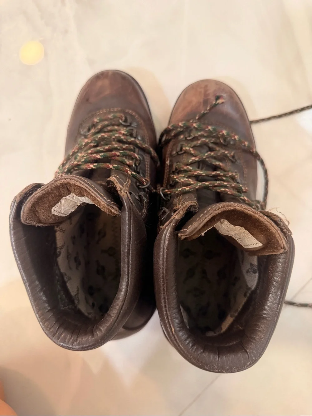 Meindl Waterproof Leather Hiking Boots Vibram Sole Brown Women’s 8.5